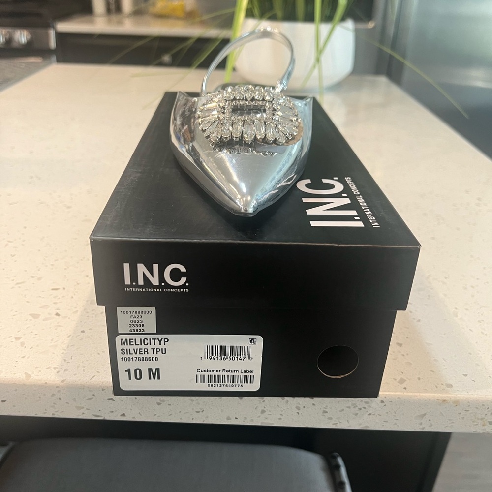 I.N.C. Silver Embellished Heels